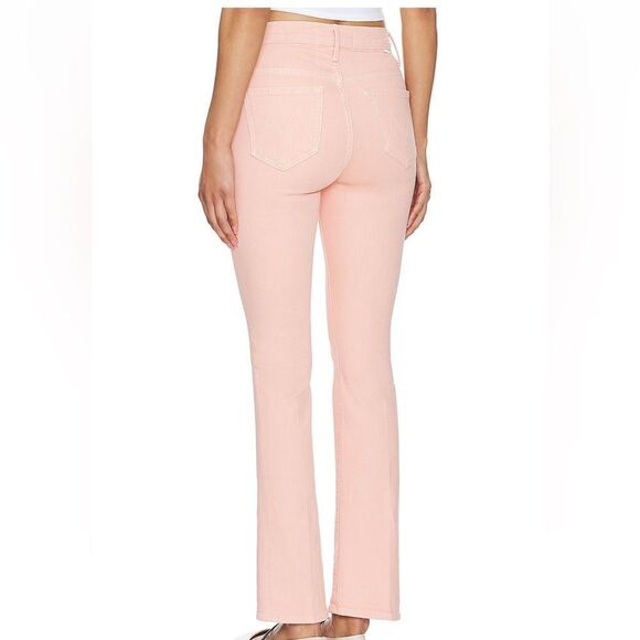 MOTHER The Insider Hover High Rise Straight Jeans Peach Parfait - Picture 3 of 9